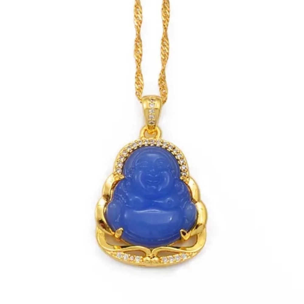 Blue Buddha necklace 18inch